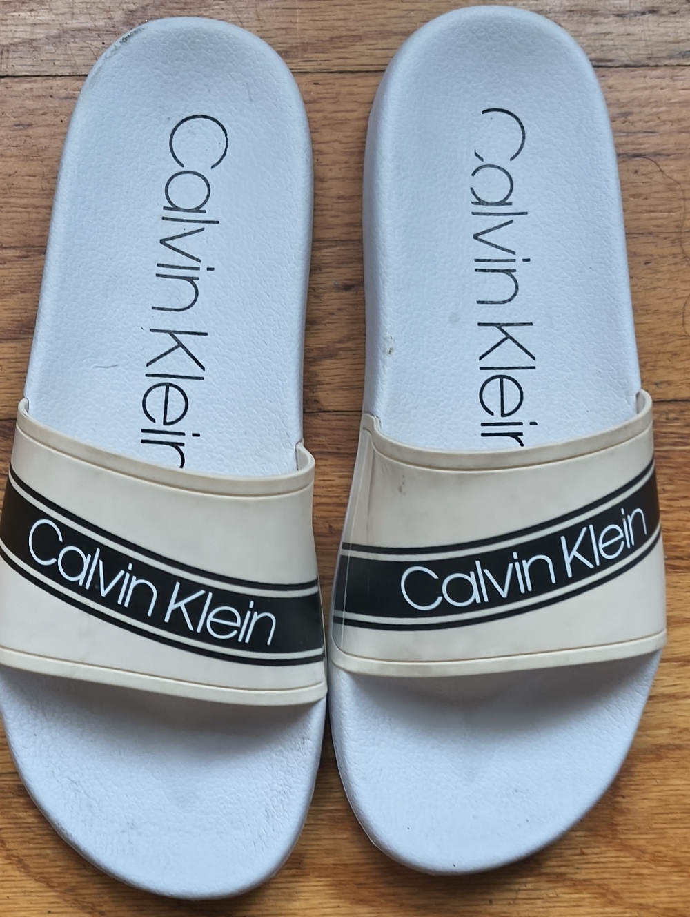 (B3G1) Calvin Klein Black Logo Slide Sandals
